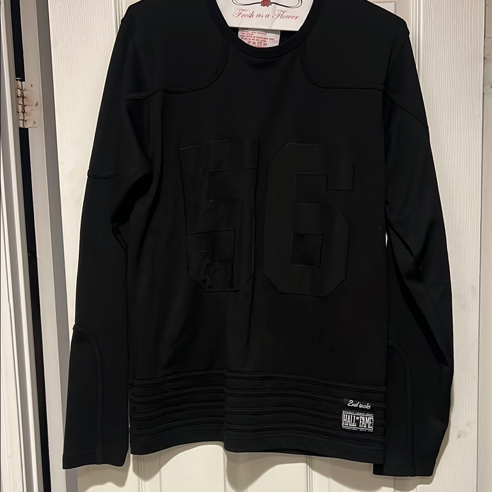 Hall of fame Black Long Sleeve jersey with Number Detail